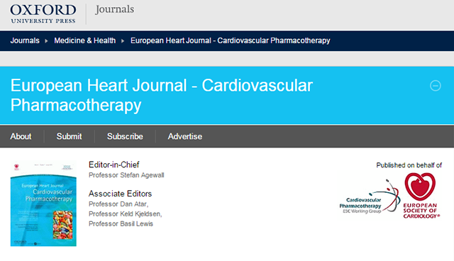 European Heart Journal Cardiovascular Pharmacotherapy